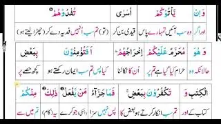 Surah Baqarah | Ayah 83-86 | Word by Word | Lafzi Tarjuma | Quran in Urdu
