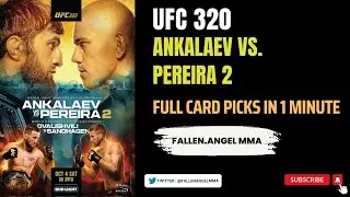 UFC 320: Ankalaev vs. Pereira 2 | Full Card Predictions in 1 Minute!