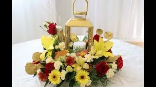How to Make a Beautiful Lantern Centerpiece/Wedding Flowers// Centro de Mesa con Linterna o Farolito