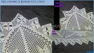 PARTE 1 DE 3: PUNTILLA PARA MANTEL DE NOCHEBUENAS TEJIDA A CROCHET. | Labores Angélika |