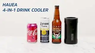 4 in 1 Skinny Can Cooler Double Wall Stainless Steel Insulated Can Coozie, 12 Oz Slim Can Keeper