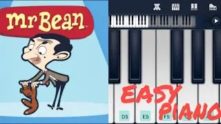Mr.bean | Cartoon theme | easy piano #keyboardnotes #piano