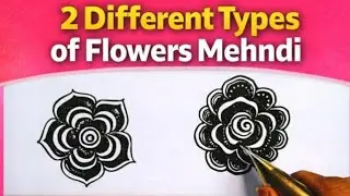 2 Different Types of Khafif Flower Mehndi Design | Easy & Beautiful Tutorial 🌸💚#newmahendi #arabicme