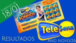 CONFIRA O RESULTADO PARCIAL ATE O SEGUNDO SORTEIO DA TELE SENA DE ANO NOVO 2026 - DOMINGO 18/01/2026