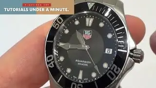 Как установить время и дату на часах TAG HEUER Aquaracer