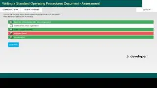 Writing a Standard Operating Procedures Document_Assessment,CID-51250   tcs ievolve answers