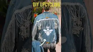 DIY Diamonds 💎 Denim Jacket Mods #diy  ##diyfashion #upcycling #denim #diamond