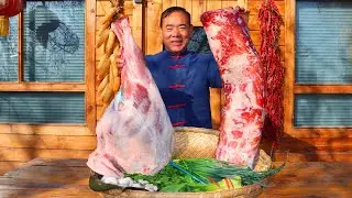 ALL-GREEN Hot Pot?! A Rare Spicy and Numbing Feast with Tons of Beef & Lamb! | Uncle Rural Gourmet