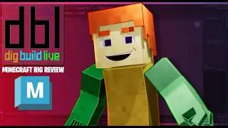 Dig Build Live - Bootstrap Buckaroo Minecraft - Maya Rig review |  Yerribrine
