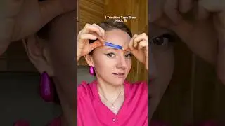 I Tried the Tape Brow Hack 😱#beautyhacks #shorts #makeup