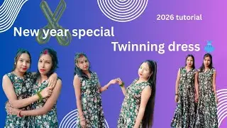 Making a twins dresses/crepe fabric gown/twinning dress cutting ✂️ stiching tutorial 