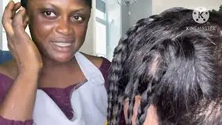 Asmr ✨Braids  and Beads takedown, hair play, wetting, chit chat with bubblegum chewing sound.d