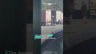 Driver recorded whipping migrants causes outrage in Italy