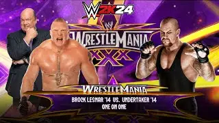 WWE 2k24 - Brock Lesnar '14 vs Undertaker '14: Single Match at Wrestlemania 30