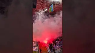 Pyroshow Sektor C - Slovan vs Pre&scaron;ov 26.10.2025 💙🔥 #slovan #fans #ultras #pyroshow #tifo #shorts