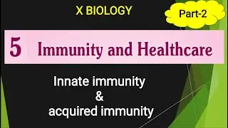 Immunity and health care  SSLC biology  chapter 5 class10  Part 2 Innate & acquired immunity