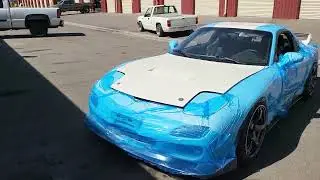 Rx-7 idle and revving bridgeport and tomei titanium exhaust. EFR 8374