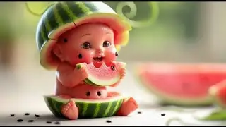 Cute Fruit Baby Eating ASMR Sounds (So Satisfying)🍑🍒🍇🍋🍏🍎🍋‍🟩🍑🍓🍌