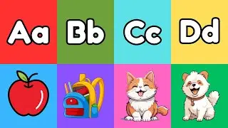 Карточки ABC для малышей | Первые слова для малышей и алфавиты ABCD для детей #basiclearningforkids