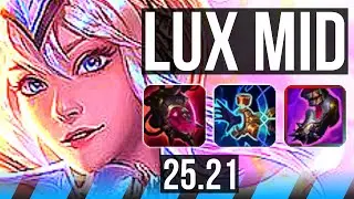 LUX vs SYNDRA (MID) | 11/2/6, Dominating | NA Master | 25.21