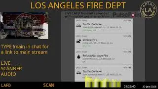 23-Jan-2026 // LAFD Los Angeles Fire Department SCANNER Radio ARCHIVE // FIRE & EMS // LA CAPTAIN