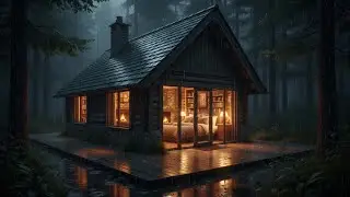 Sleep All Night 🌙 Nordic Rain Cabin Ambience for Deep, Uninterrupted Sleep