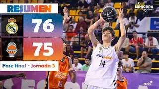 Real Madrid - Valencia Basket (76-75) RESUMEN | Minicopa Endesa Gran Canaria 2025