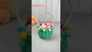 paper cup wool er basket diy #shorts #paper #cup #wool #basket #craftideas  #shorts @CreativeAnand9