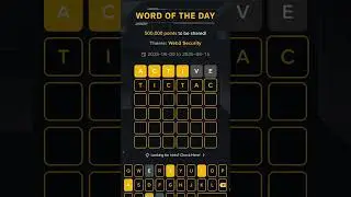 Binance word of day theme Web 3 security 6 letter #wordoftheday #binance #web3security #ytshorts