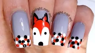 Cute Fox Nail Design Tutorial – by Moonlight Nail Art