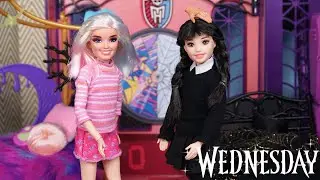 Barbie Wednesday Addams Doll Bedroom Morning Routine