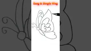 Butterfly 🦋 Drawing || Drawing, Painting & Coloring For Kids /#easydrawing #drawing #abc #drawing