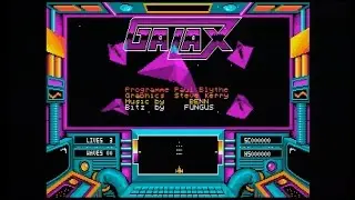 3D Galax - [Atari ST] Gameplay showing up to wave 14 (1987)