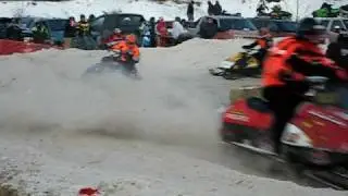 Vintage One Lunger Snow Mobile Race 2010 ~ close up