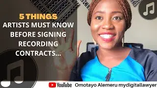 5 TIPS to help with signing musical recording contracts || Every upcoming Artist must know these.
