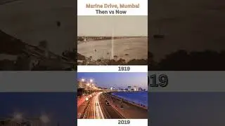 Marine Drive 1900 vs Today: The Amazing Transformation of Mumbai's Iconic Landmark #Shorts