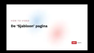 De 'Sjabloon-pagina' toevoegen met iwink.report