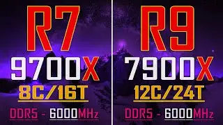 RYZEN 9 7900X vs RYZEN 7 9700X || PC GAMES TEST ||