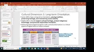 Cultural dimensions of digital ethics in Low & Middle Income Countries (LMIC).