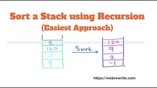 Sort a Stack | Recursion | Programming Tutorials
