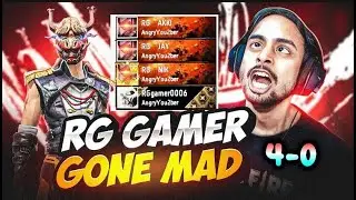 ANGRY YOUTUBER 😈 RG GAMER की औकात दिखा दी 😎 DEFEAT 4-0 🤣 FREE FIRE