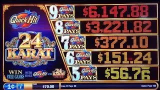 Quick Hits 24 Karat Slot Machine bonus (not very good)