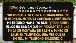 Mis padres se negaron a venir a la inauguración de mi casa porque mi hermana necesitaba hacer la...