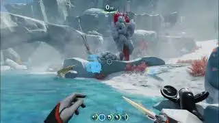 Exploring the glacial basin in Subnautica Below Zero