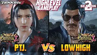 T8 &ndash; PTJ (Jun Kazama) vs LOWHIGH (Feng) &ndash; Tekken 8 High Level Gameplay