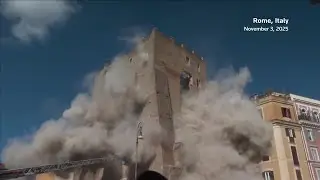 Medieval Rome tower collapses with firefighter inside | REUTERS