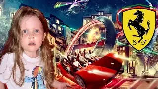 Мирослава и папа в парке развлечений Ferrari World в Абу Даби #videoforkids #amusementpark #abudhabi