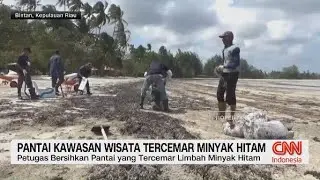 Pantai Kawasan Wisata Tercemar Minyak Hitam