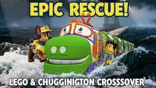 LEGO Heroic Helpers -  Police Dog Saves Man from Raging River! | Toy Factory Adventure