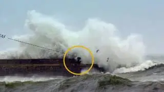 Fuerte oleaje en Mutriku, Gipuzkoa, 3 enero 2018